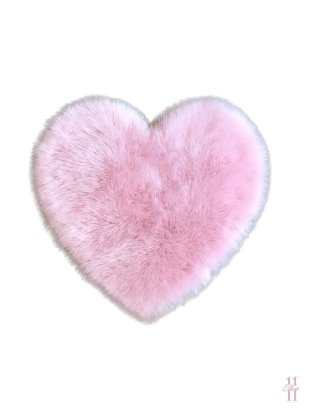 NEW Kroma Carpets Machine Washable Pink Heart Faux Sheepskin Rug